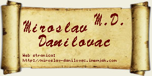 Miroslav Danilovac vizit kartica